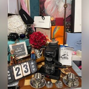 Krups Model 963 Black Espresso / Cappuccino Maker 4 CUP Steam bundle